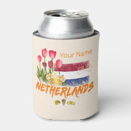 Niederlande Vintag Holland Flag und Niederländisch Dosenkühler