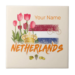 Niederlande Vintage Holland-Flagge und niederländi Fliese