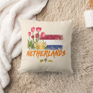 Niederlande Vintage-Holland-Flagge und niederländi Kissen