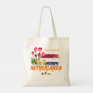 Niederlande Vintage-Holland-Flagge und niederländi Tragetasche