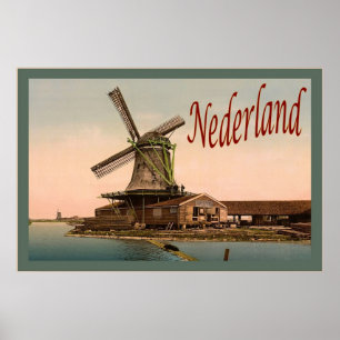 Niederlande ~ Vintage Reiseplakat Poster