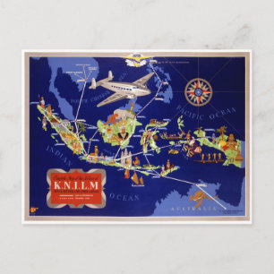 Niederlande Vintage Reiseposter Restauriert Postkarte