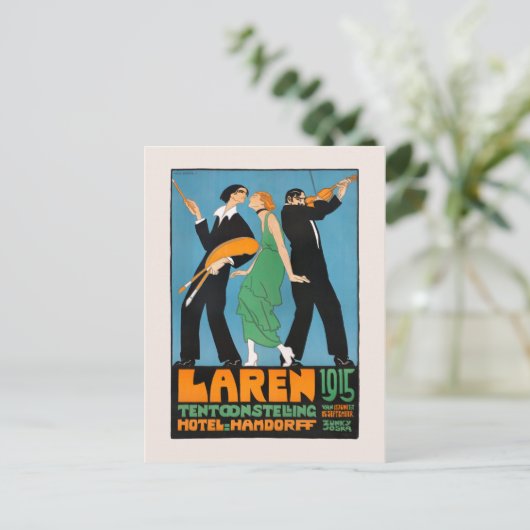 Niederlande Vintages Werbeplakat Laren 1915 Postkarte (Stehend Vorderseite)