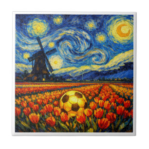 Niederlande Wahrzeichen und Landschaft Fußball Fliese