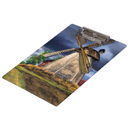 Niederlande Windmill Clipboard Klemmbrett (Schrägansicht)