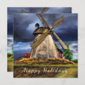 Niederlande Windmill Holidays Card (Vorne/Hinten)