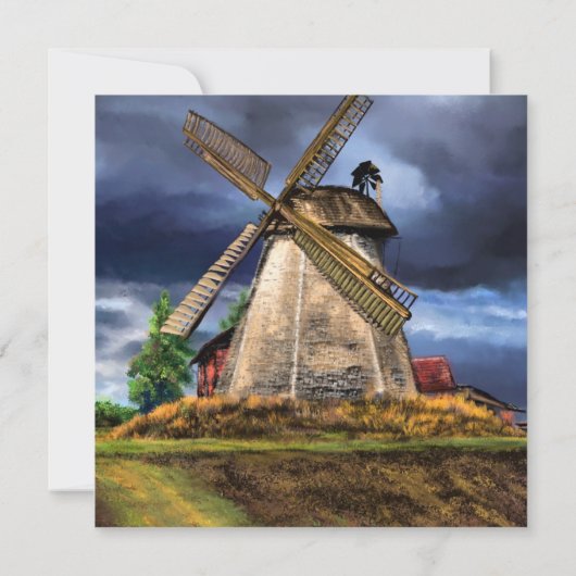 Niederlande Windmill Holidays Card (Rückseite)