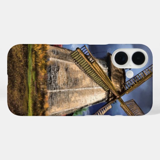 Niederlande Windmill iPhone Case (Rückseite (Horizontal))