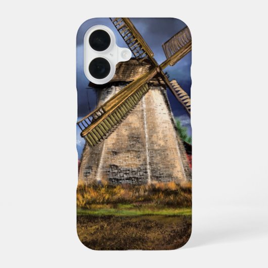 Niederlande Windmill iPhone Case 16 Hülle (Rückseite)