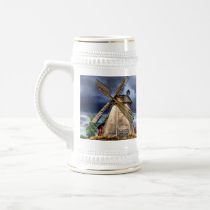 Niederlande Windmill Landscape Beer Stein Bierglas