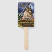 Niederlande Windmill Landscape Hand Fan Fächer (Rückseite)