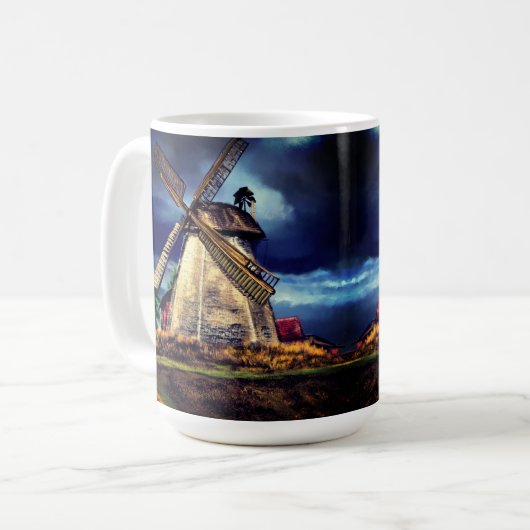 Niederlande Windmill Landscape Tasse (Vorderseite Links)