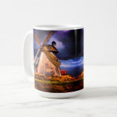 Niederlande Windmill Sunset Coffee Tasse (Vorderseite Links)