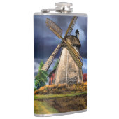 Niederlande Windmühle Landschaft Flasche Flachmann (Rechts)