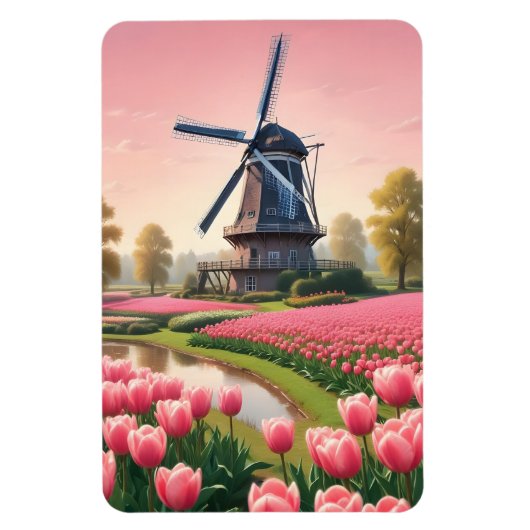 Niederlande Windmühlen Magnet (Vertikal)