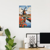 Niederlande Windmühlen Poster (Heimbüro)