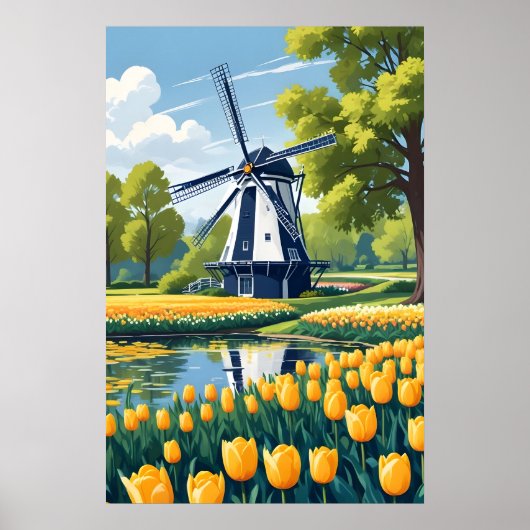 Niederlande Windmühlen Poster (Vorne)