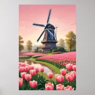 Niederlande Windmühlen Poster