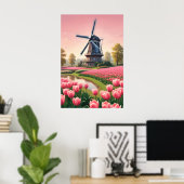 Niederlande Windmühlen Poster (Heimbüro)