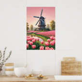 Niederlande Windmühlen Poster (Küche)