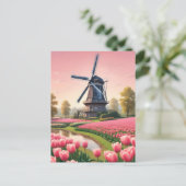 Niederlande Windmühlen Postkarte (Stehend Vorderseite)