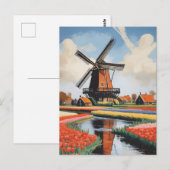 Niederlande Windmühlen Postkarte (Vorne/Hinten)