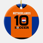 Niederlande World Soccer Jersey Ornament (Hinten)