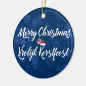 Niederländisch Amerikanisch Bilingual Holiday Deko Keramik Ornament (Links)