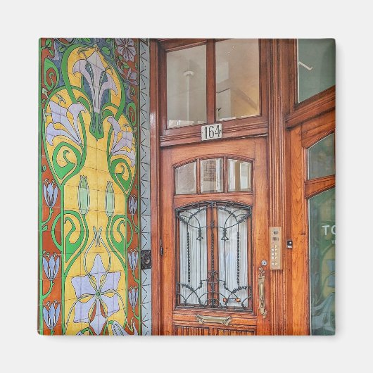 Niederländisch Art Nouveau Door Magnet (Vorne)