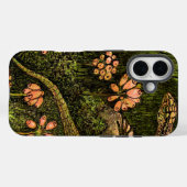 Niederländisch Art Nouveau Lizard und Wildblumen Case-Mate iPhone Hülle (Rückseite (Horizontal))