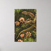 Niederländisch Art Nouveau Lizard und Wildblumen Leinwanddruck (Vorderseite)