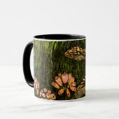 Niederländisch Art Nouveau Lizard und Wildblumen Tasse (Vorderseite Links)