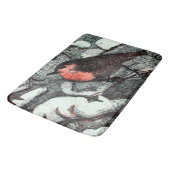 Niederländisch Art Nouveau Robin Bird im Winter Badematte (Schrägansicht)