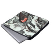 Niederländisch Art Nouveau Robin Bird im Winter Laptopschutzhülle (Vorne Knopf)