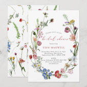 Niederländisch Blumenstrauß Brautdusche Einladung (Vorne/Hinten)