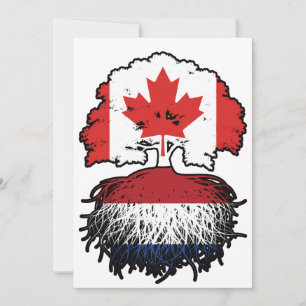 Niederländisch Canadian Canada Tree Roots Flag Einladung