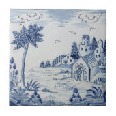 Niederländisch Delft Tile Antique Reproduction-24 Fliese (Vorderseite)
