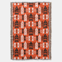 Niederländisch Folk Art Print Decke