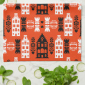 Niederländisch Folk Art Print Geschirrtuch (Gefaltet)