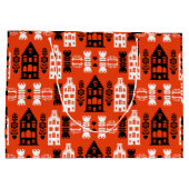 Niederländisch Folk Art Print Große Geschenktüte (Rückseite)