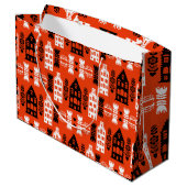 Niederländisch Folk Art Print Große Geschenktüte (Rückseite Schrägansicht)