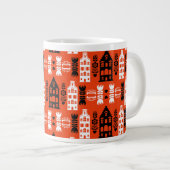 Niederländisch Folk Art Print Jumbo-Tasse (Vorderseite Rechts)