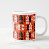Niederländisch Folk Art Print Jumbo-Tasse (Rechts)