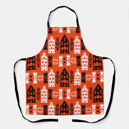 Niederländisch Folk Art Print Schürze (Vorderseite)