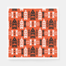 Niederländisch Folk Art Print Serviette