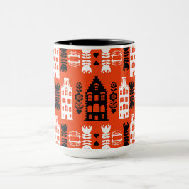 Niederländisch Folk Art Print Tasse