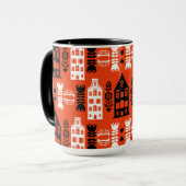 Niederländisch Folk Art Print Tasse (Vorderseite Links)