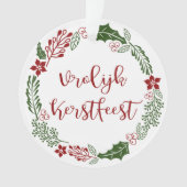 Niederländisch Frohe Weihnachtsfeier, Vrolijk Kers Ornament (Vorderseite)