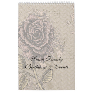 Niederländisch Geburtstagskalender Vintage Blume Kalender