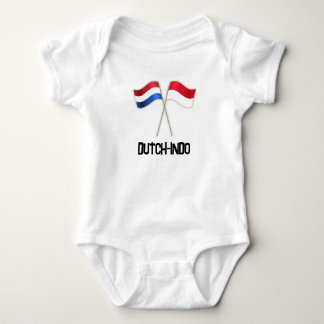 Niederländisch-Indo mit zwei Flaggen Baby Strampler